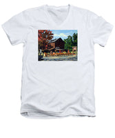 The Old Cider Mill Glastonbury Connecticut  - Men's V-Neck T-Shirt