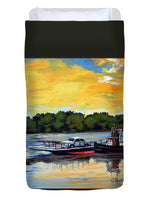 The Rocky Hill Glastonbury Ferry Glastonbury Connecticut  - Duvet Cover