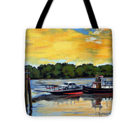 The Rocky Hill Glastonbury Ferry Glastonbury Connecticut  - Tote Bag