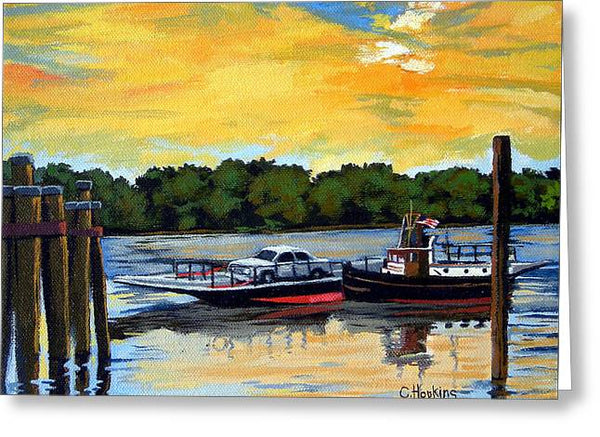 The Rocky Hill Glastonbury Ferry Glastonbury Connecticut  - Greeting Card