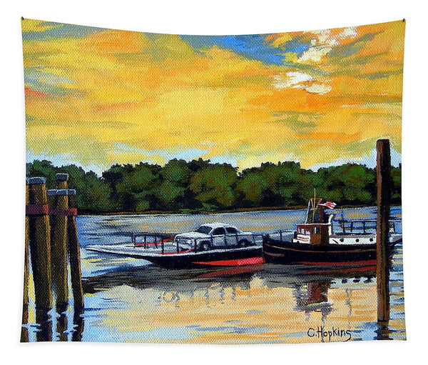 The Rocky Hill Glastonbury Ferry Glastonbury Connecticut  - Tapestry