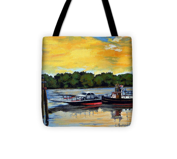 The Rocky Hill Glastonbury Ferry Glastonbury Connecticut  - Tote Bag