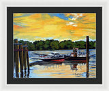 The Rocky Hill Glastonbury Ferry Glastonbury Connecticut  - Framed Print