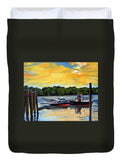 The Rocky Hill Glastonbury Ferry Glastonbury Connecticut  - Duvet Cover