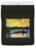 The Rocky Hill Glastonbury Ferry Glastonbury Connecticut  - Duvet Cover