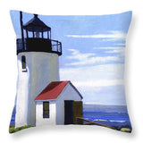 Goat Island Lighthouse Maine - Throw Pillow
