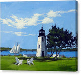 Goat Island Lighthouse Newport Rhode Island - Canvas Print