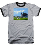 Goat Island Lighthouse Newport Rhode Island - Baseball T-Shirt