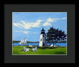 Goat Island Lighthouse Newport Rhode Island - Framed Print