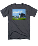 Goat Island Lighthouse Newport Rhode Island - Men's T-Shirt  (Regular Fit)