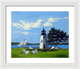 Goat Island Lighthouse Newport Rhode Island - Framed Print
