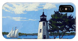 Goat Island Lighthouse Newport Rhode Island - Phone Case