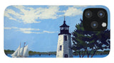 Goat Island Lighthouse Newport Rhode Island - Phone Case