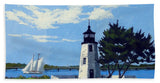 Goat Island Lighthouse Newport Rhode Island - Bath Towel