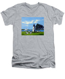 Goat Island Lighthouse Newport Rhode Island - Men's V-Neck T-Shirt