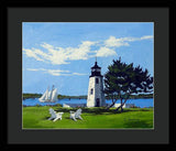 Goat Island Lighthouse Newport Rhode Island - Framed Print