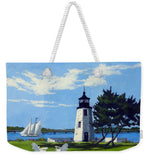 Goat Island Lighthouse Newport Rhode Island - Weekender Tote Bag