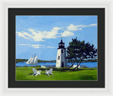 Goat Island Lighthouse Newport Rhode Island - Framed Print