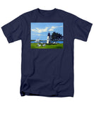 Goat Island Lighthouse Newport Rhode Island - Men's T-Shirt  (Regular Fit)