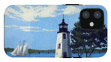 Goat Island Lighthouse Newport Rhode Island - Phone Case