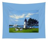 Goat Island Lighthouse Newport Rhode Island - Tapestry