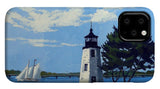 Goat Island Lighthouse Newport Rhode Island - Phone Case
