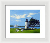 Goat Island Lighthouse Newport Rhode Island - Framed Print