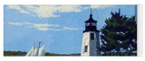 Goat Island Lighthouse Newport Rhode Island - Yoga Mat