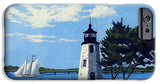 Goat Island Lighthouse Newport Rhode Island - Phone Case