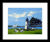 Goat Island Lighthouse Newport Rhode Island - Framed Print