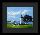 Goat Island Lighthouse Newport Rhode Island - Framed Print