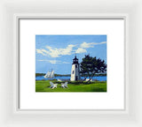Goat Island Lighthouse Newport Rhode Island - Framed Print
