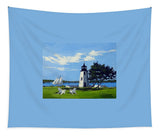 Goat Island Lighthouse Newport Rhode Island - Tapestry