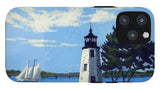 Goat Island Lighthouse Newport Rhode Island - Phone Case