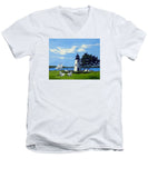 Goat Island Lighthouse Newport Rhode Island - Men's V-Neck T-Shirt