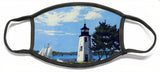 Goat Island Lighthouse Newport Rhode Island - Face Mask