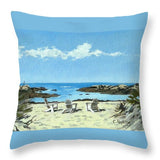 Gooseberry Beach Newport Rhode Island - Throw Pillow