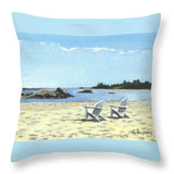 Gooseberry Beach Newport Rhode Island - Throw Pillow