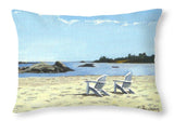 Gooseberry Beach Newport Rhode Island - Throw Pillow