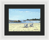 Gooseberry Beach Newport Rhode Island - Framed Print