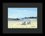Gooseberry Beach Newport Rhode Island - Framed Print