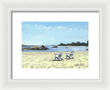 Gooseberry Beach Newport Rhode Island - Framed Print