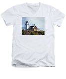 Highland Light North Truro Cape Cod Massuchusetts - Men's V-Neck T-Shirt