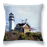 Highland Light North Truro Cape Cod Massuchusetts - Throw Pillow