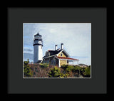 Highland Light North Truro Cape Cod Massuchusetts - Framed Print