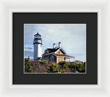 Highland Light North Truro Cape Cod Massuchusetts - Framed Print