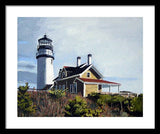 Highland Light North Truro Cape Cod Massuchusetts - Framed Print
