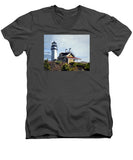 Highland Light North Truro Cape Cod Massuchusetts - Men's V-Neck T-Shirt