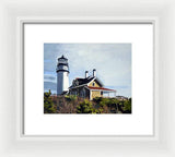 Highland Light North Truro Cape Cod Massuchusetts - Framed Print