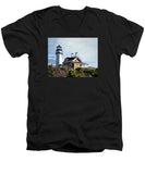 Highland Light North Truro Cape Cod Massuchusetts - Men's V-Neck T-Shirt